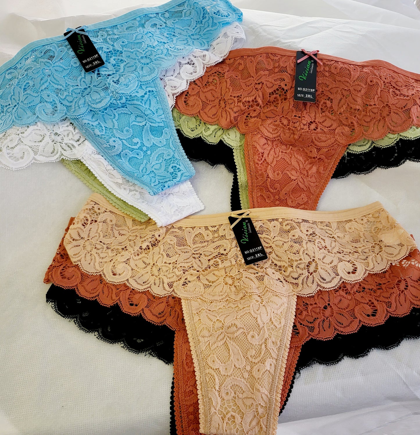 Sexy Lace Thong 3 Pack Curvy Queen Size 3X
