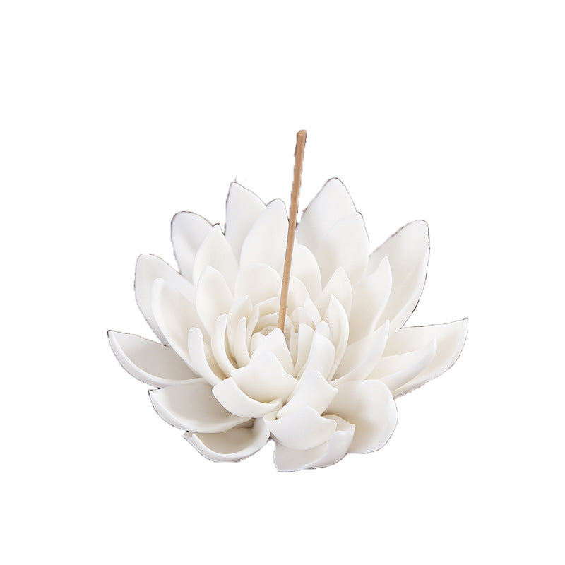 White lotus incense burner
