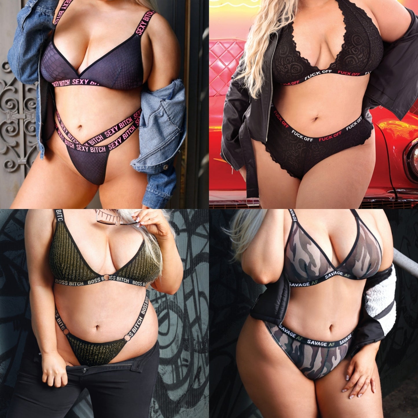 Vibes by Fantasy Mixed Lingerie Curvy Queen Size 1X/2X